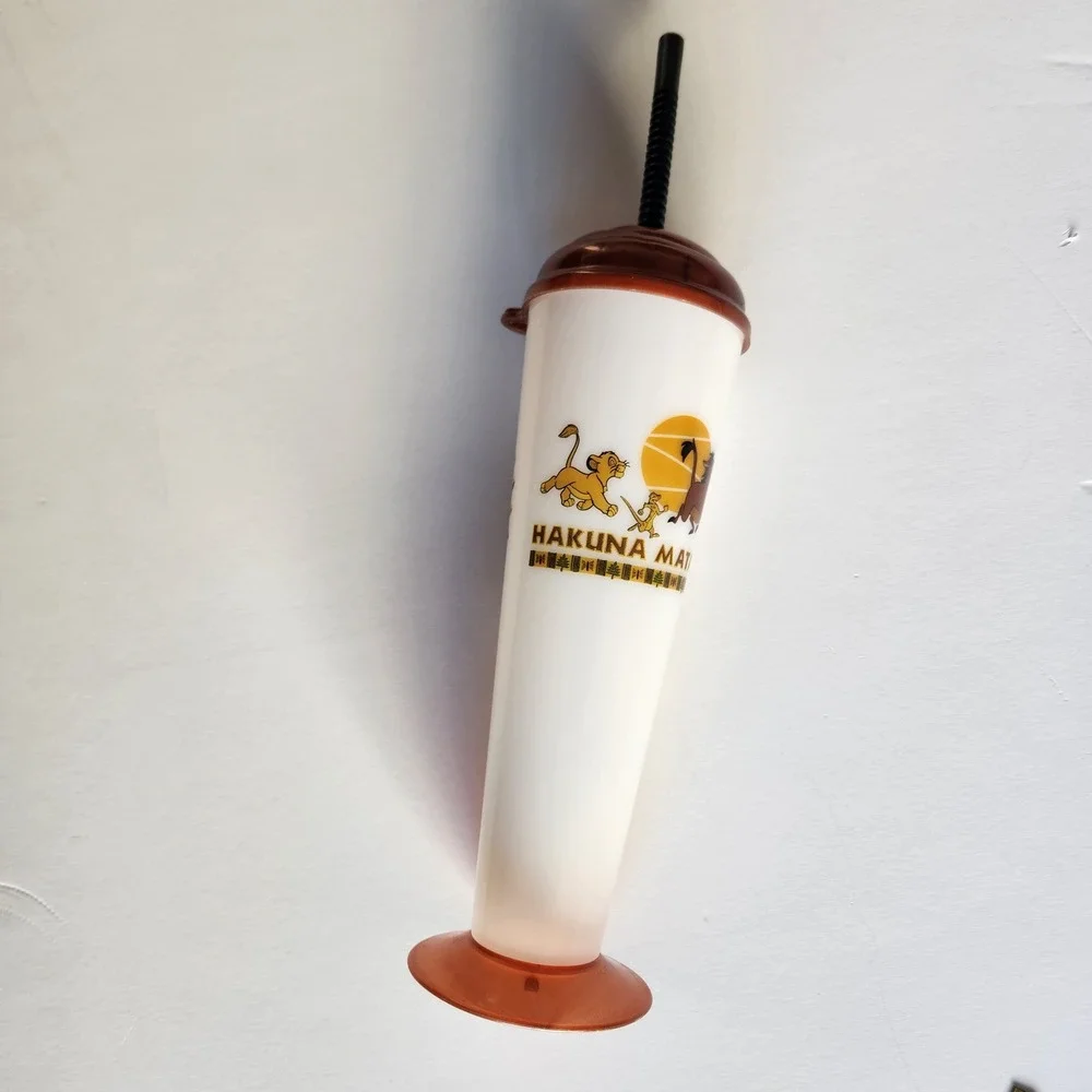 Disney The‎ Lion King Hakuna Matata Cup Simba Timon Pumbaa Lid Straw 11.5in